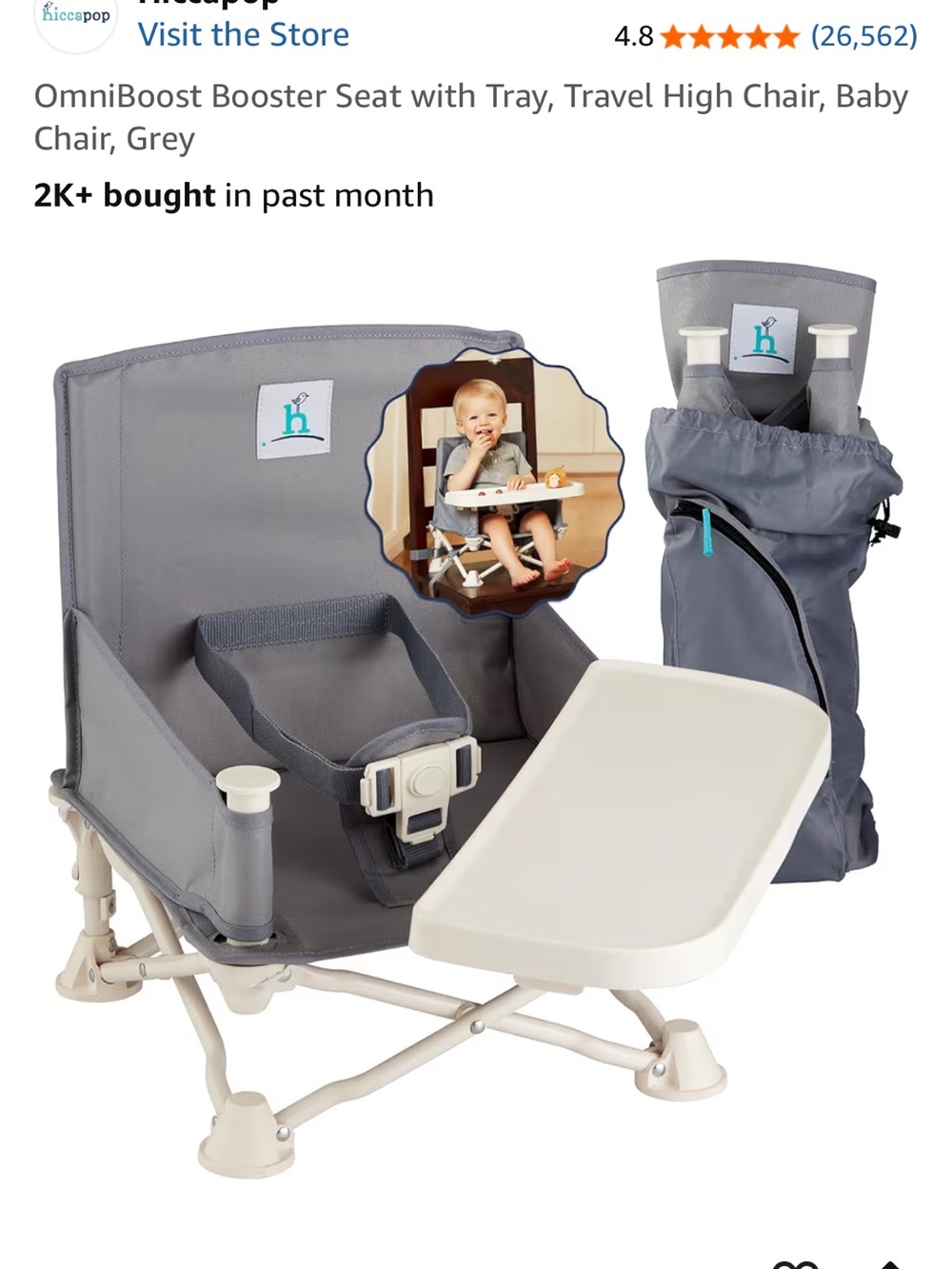 Hiccapop Foldable Booster Seat